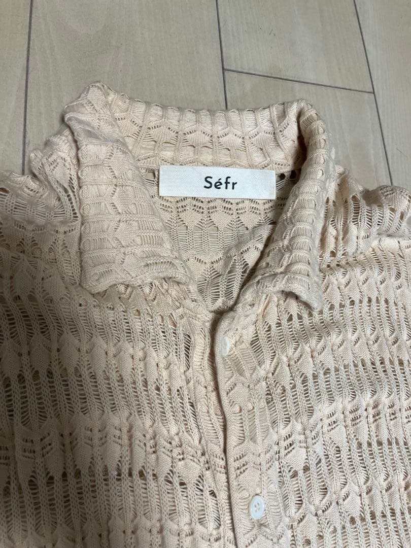 ゆ*ん様 Sefr シースルー ニット シャツ L