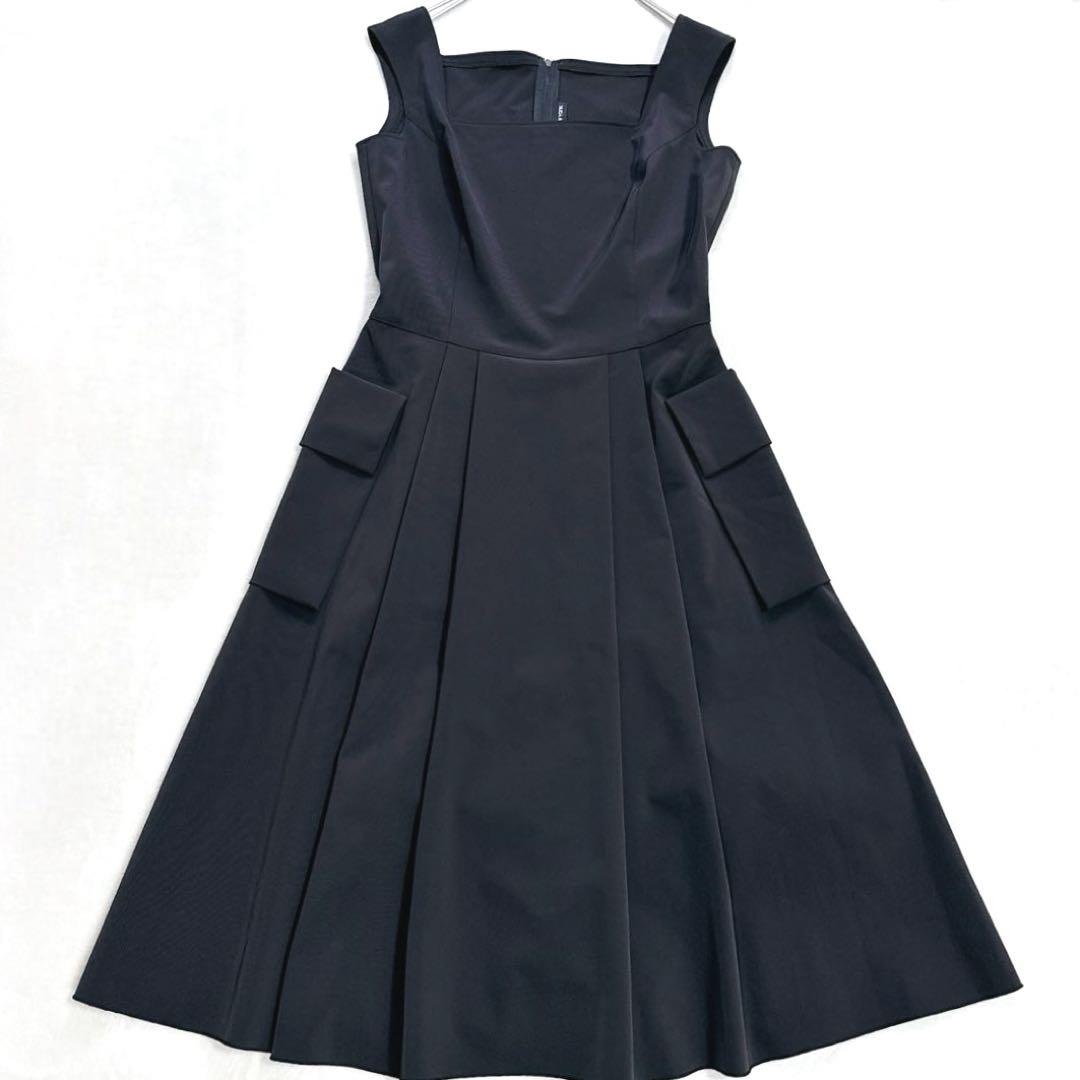 極美品 40 ホリードレス フォクシーニューヨーク ワンピース ブラック ドレス