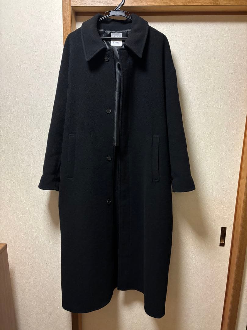 クルーレ リバーロングステンカラーコート black サイズ2 - メルカリ