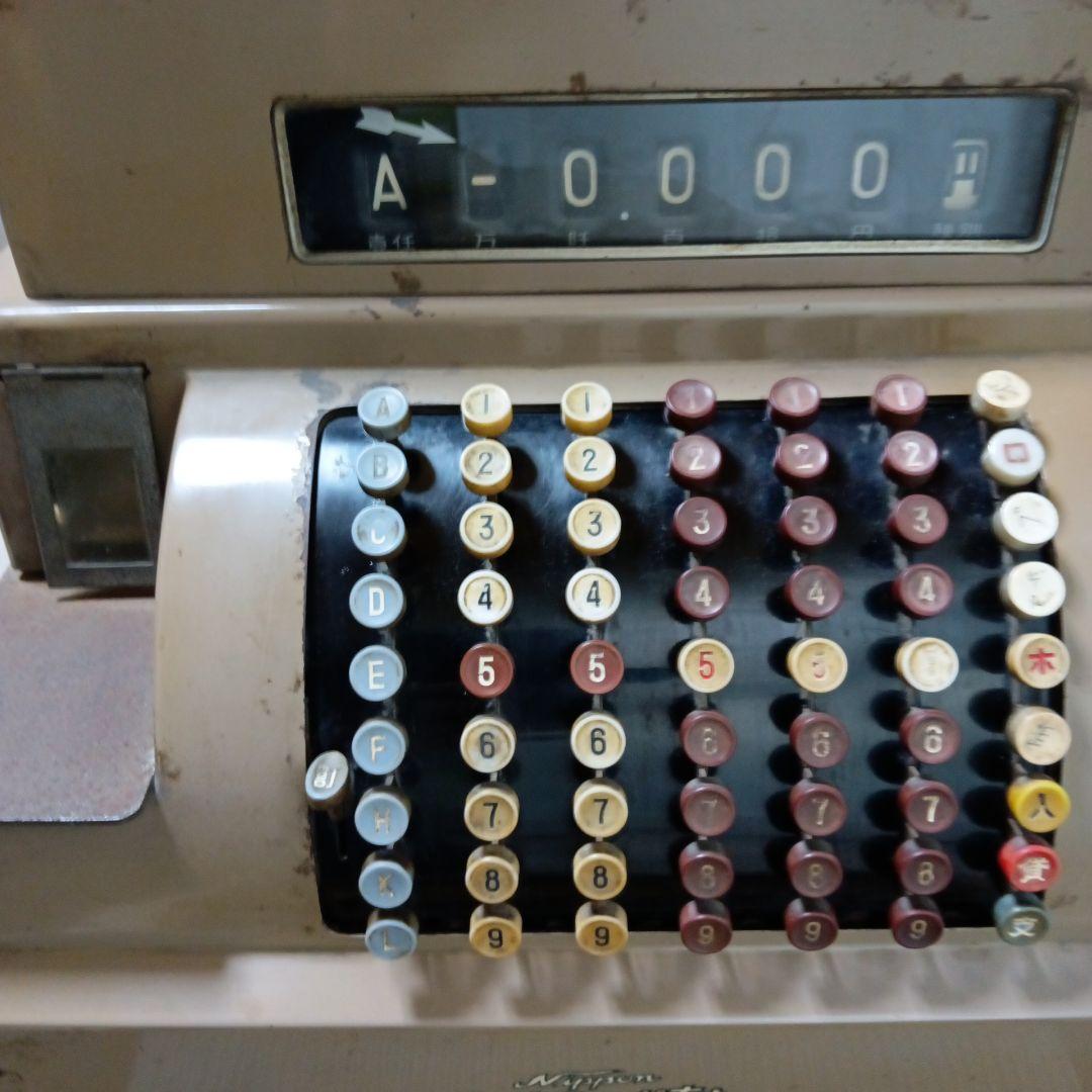 アンティーク　昭和レトロな 手動ハンドル式レジスター