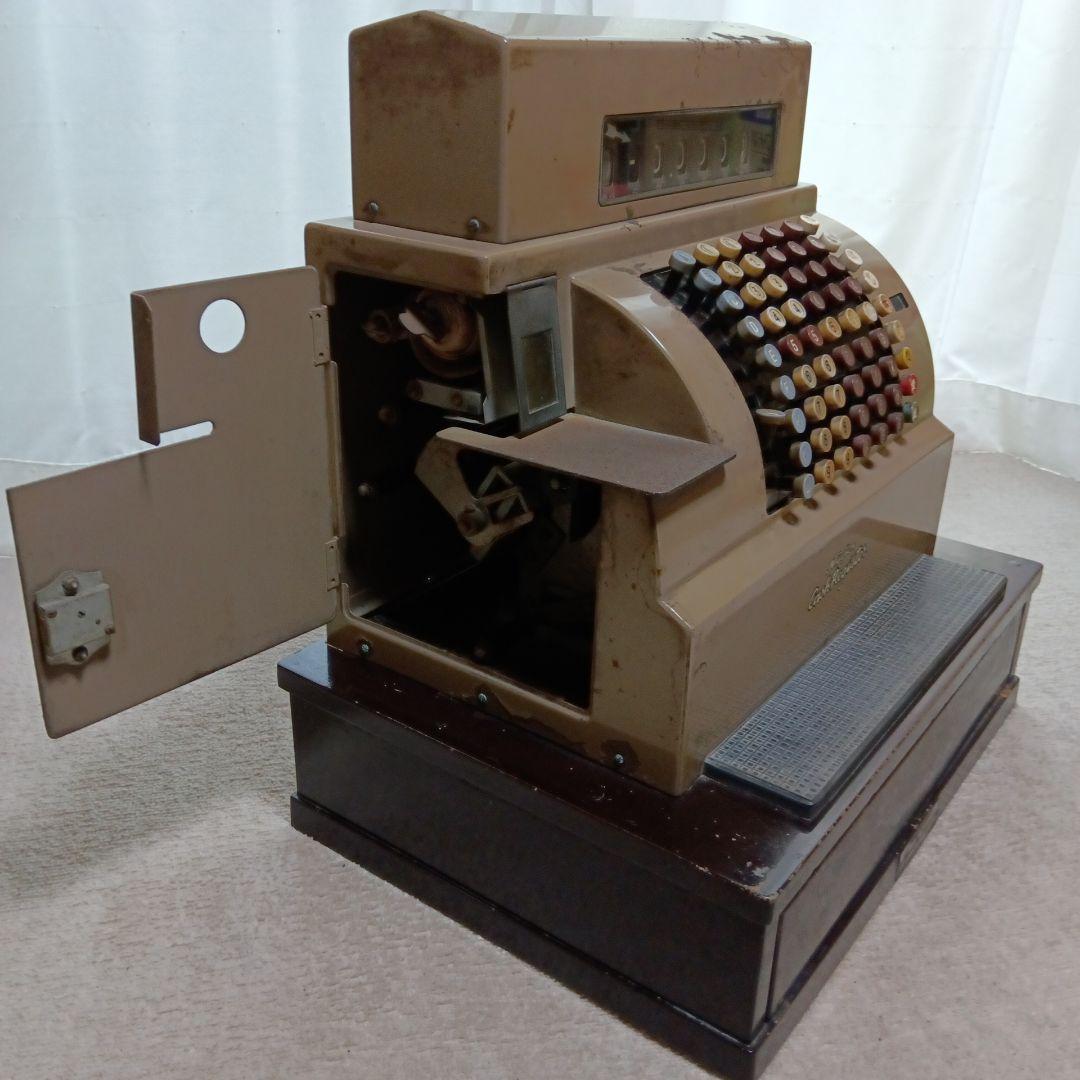 アンティーク　昭和レトロな 手動ハンドル式レジスター