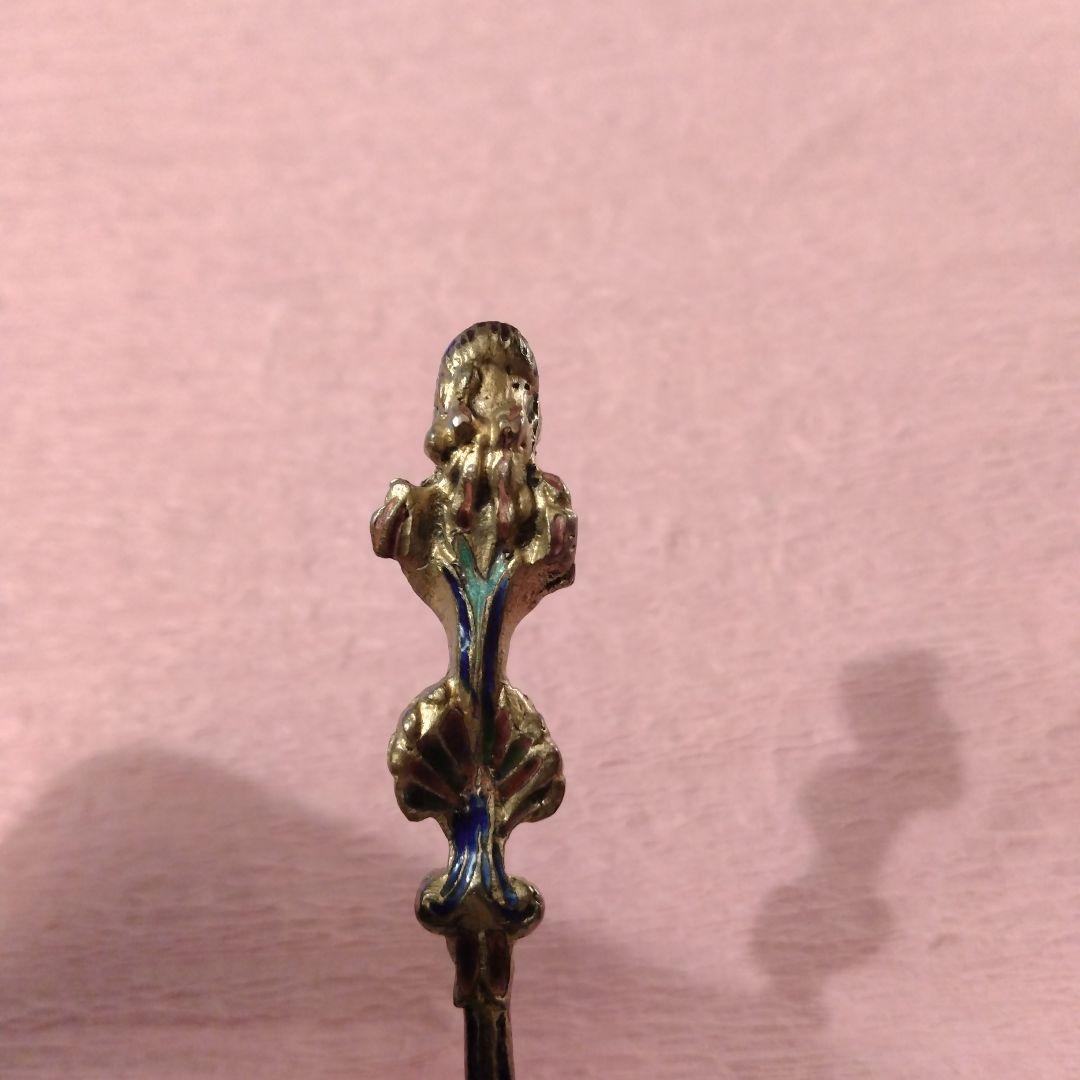 18世紀 エナメルスプーン 肉筆