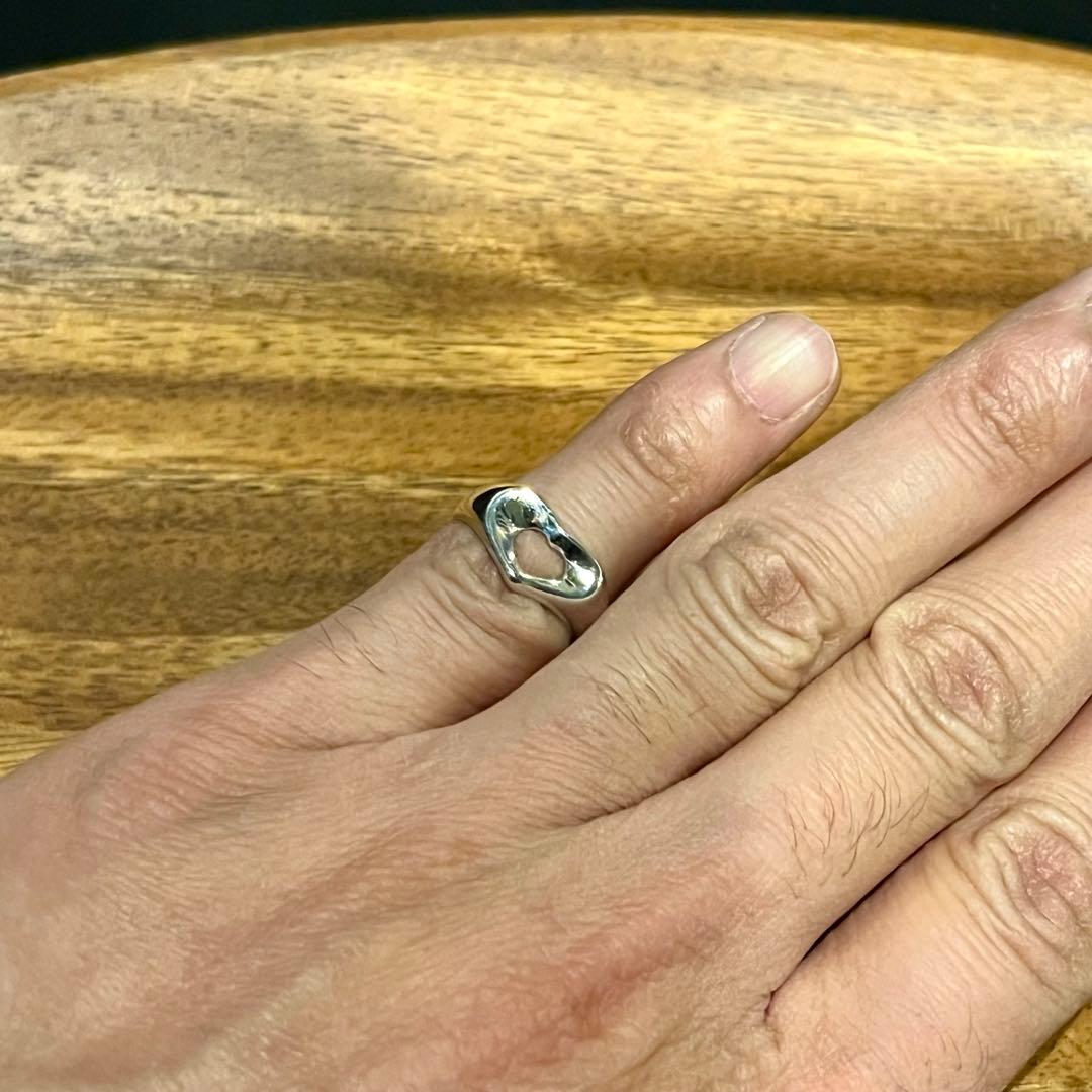 9号 オールドティファニー オープンハートリング Tiffany ビンテージ