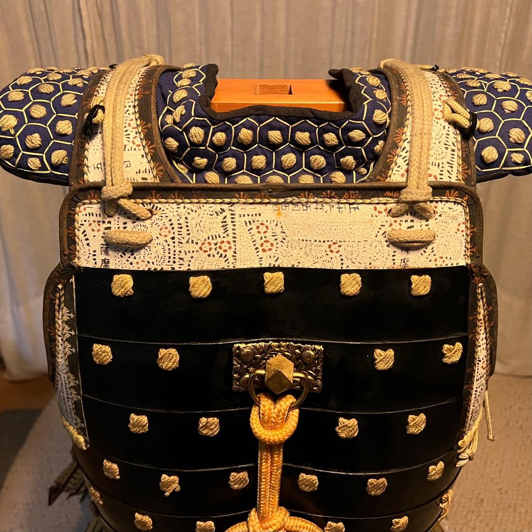 希少です！ 光忍作【薩摩丸武工房製】鉄地黒塗胴鎧 草摺り（七枚綴）