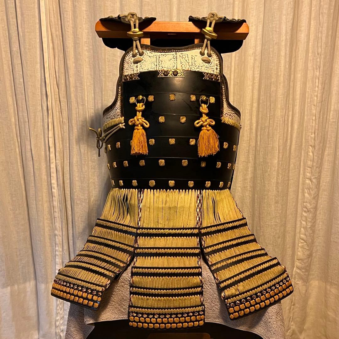 希少です！ 光忍作【薩摩丸武工房製】鉄地黒塗胴鎧 草摺り（七枚綴）