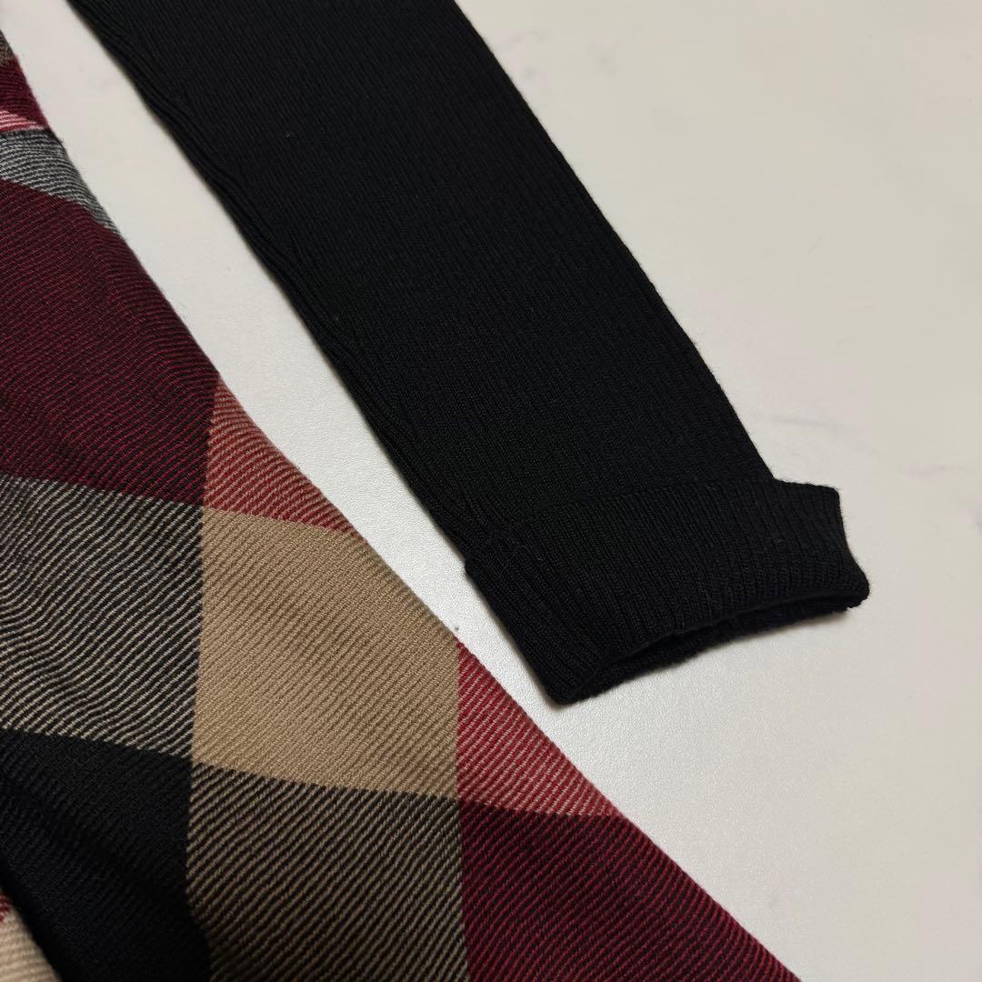 美品 BLUE LABEL CRESTBRIDGE チェック切替ワンピース 38