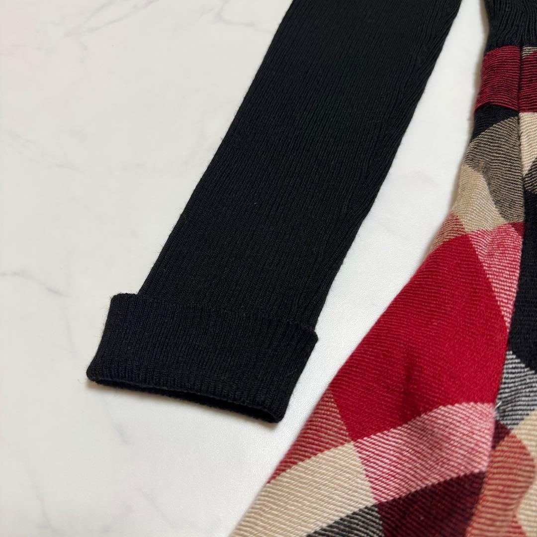 美品 BLUE LABEL CRESTBRIDGE チェック切替ワンピース 38