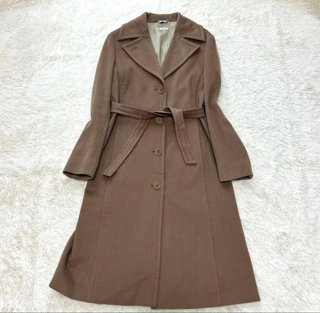 MAX&Co ウール100%ロングコート ベルト付き キャメル マックスマーラ系