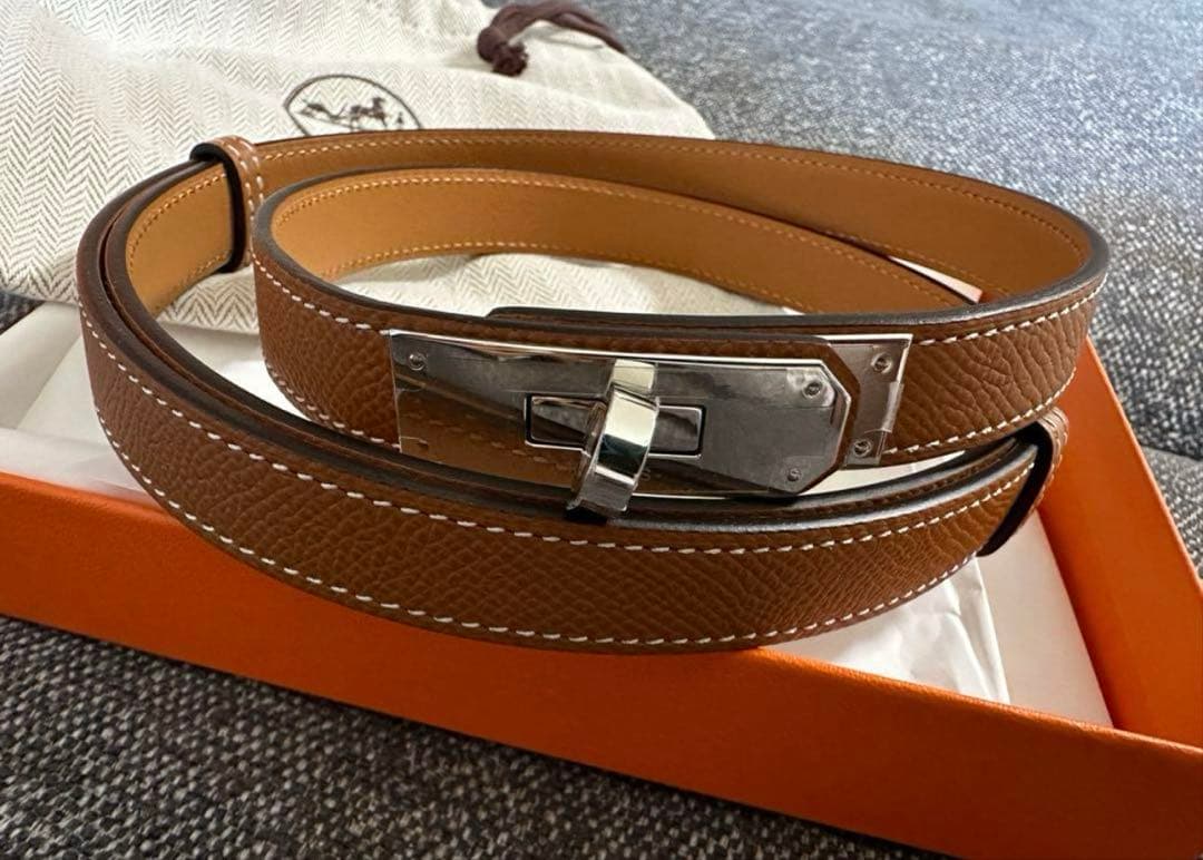 エルメス　ケリーベルト　ゴールド　シルバー