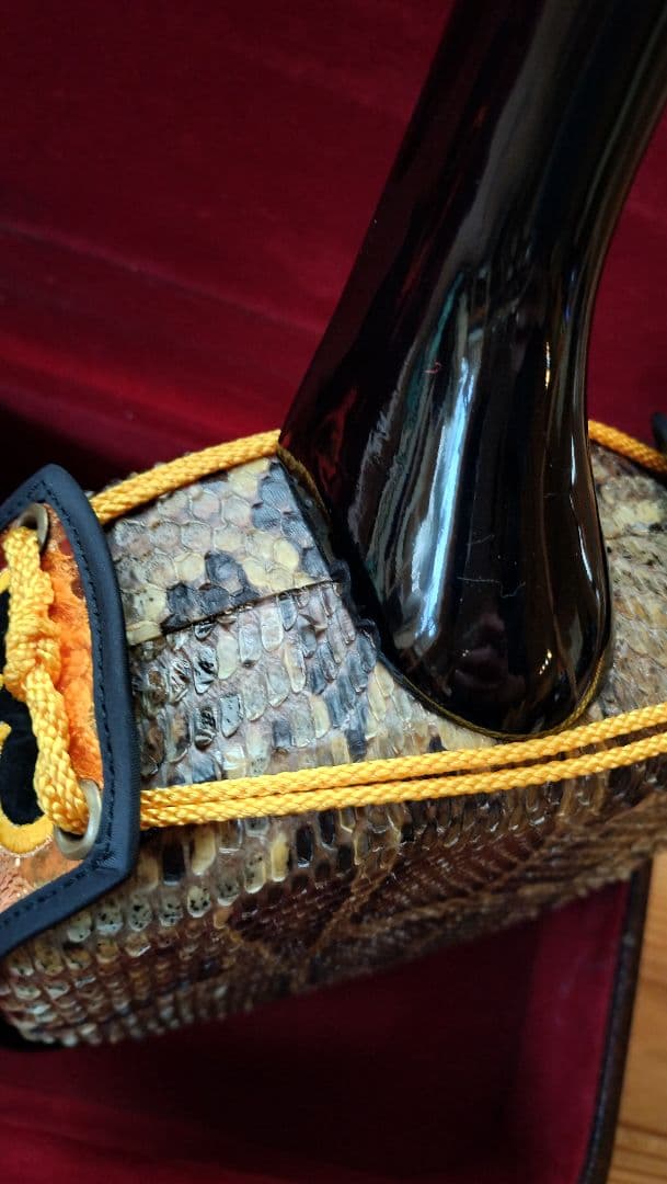 三線 沖縄 真壁型 本革強化張り ビンテージ