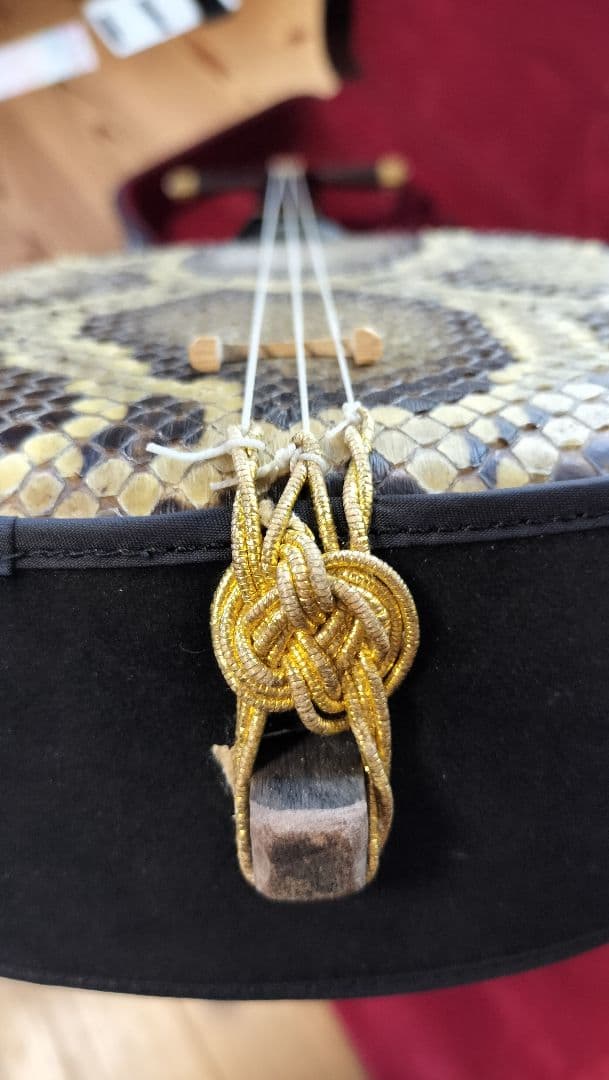 三線 沖縄 真壁型 本革強化張り ビンテージ