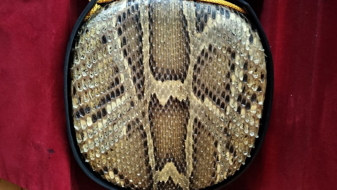 三線 沖縄 真壁型 本革強化張り ビンテージ