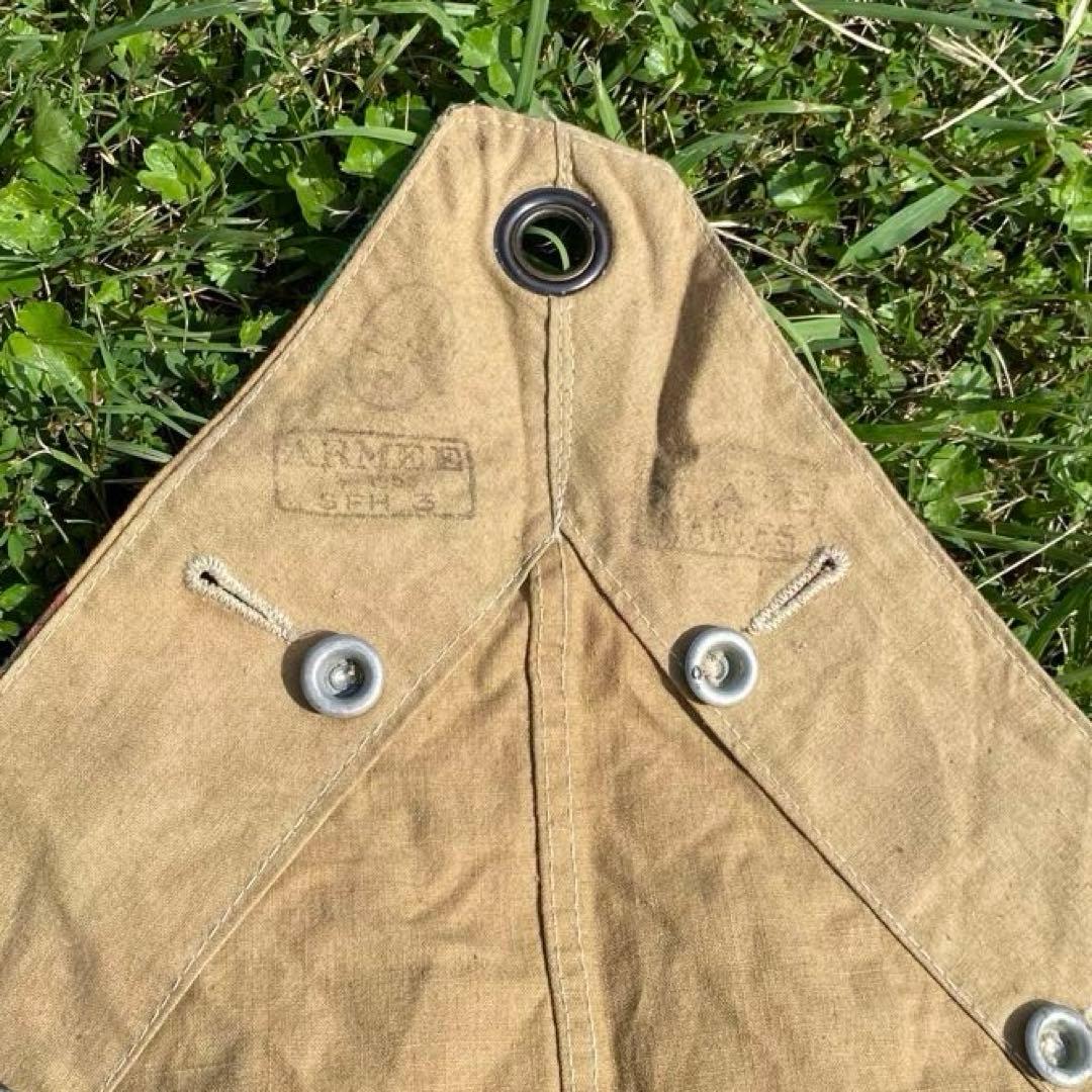 【レア】フランス軍　軍幕　M51　リザードカモ　１枚　ポンチョ　テント