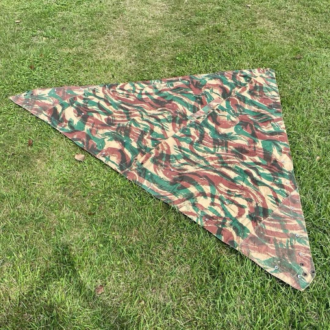 【レア】フランス軍　軍幕　M51　リザードカモ　１枚　ポンチョ　テント