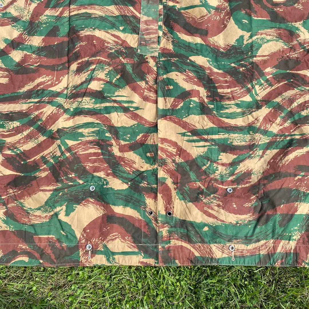 【レア】フランス軍　軍幕　M51　リザードカモ　１枚　ポンチョ　テント