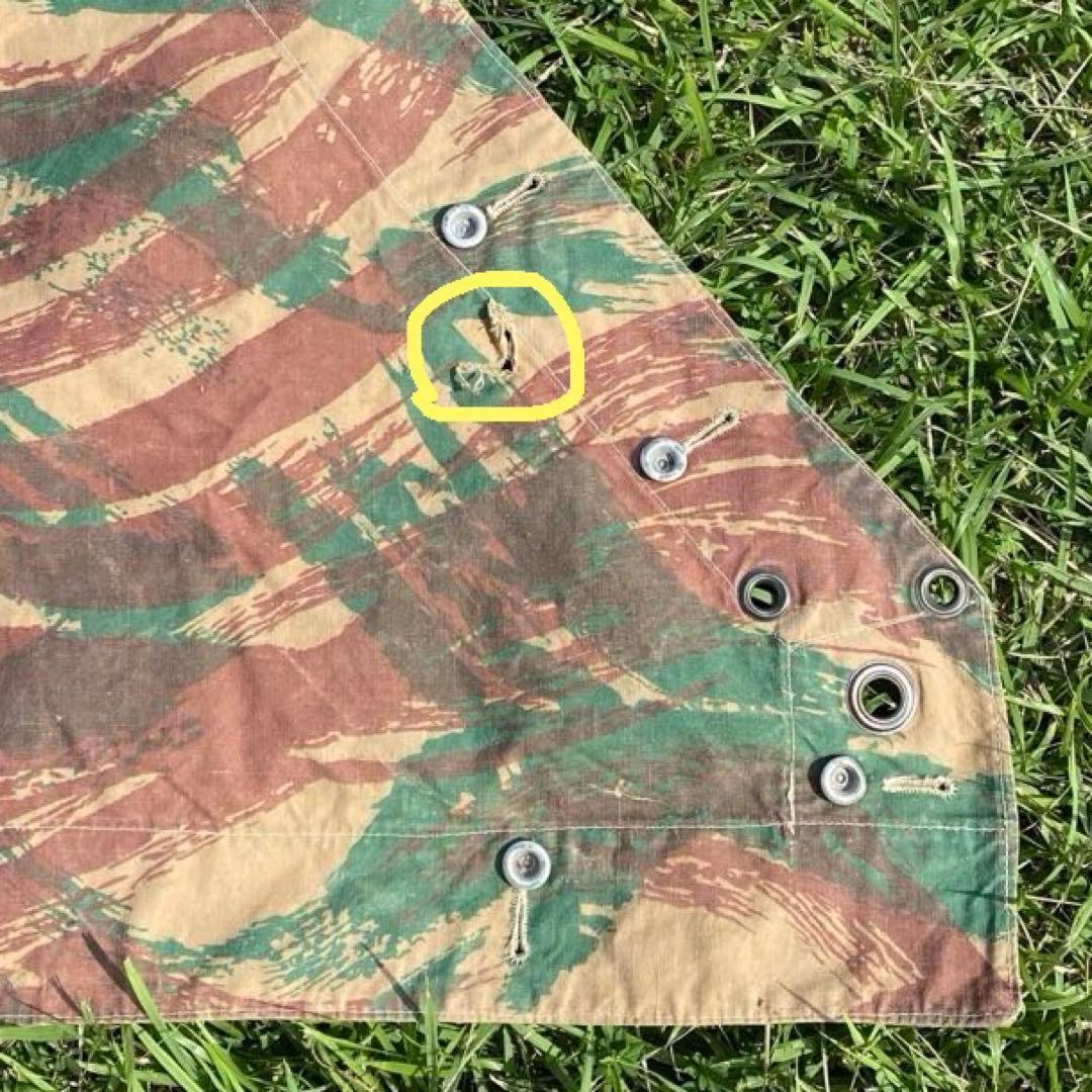 【レア】フランス軍　軍幕　M51　リザードカモ　１枚　ポンチョ　テント