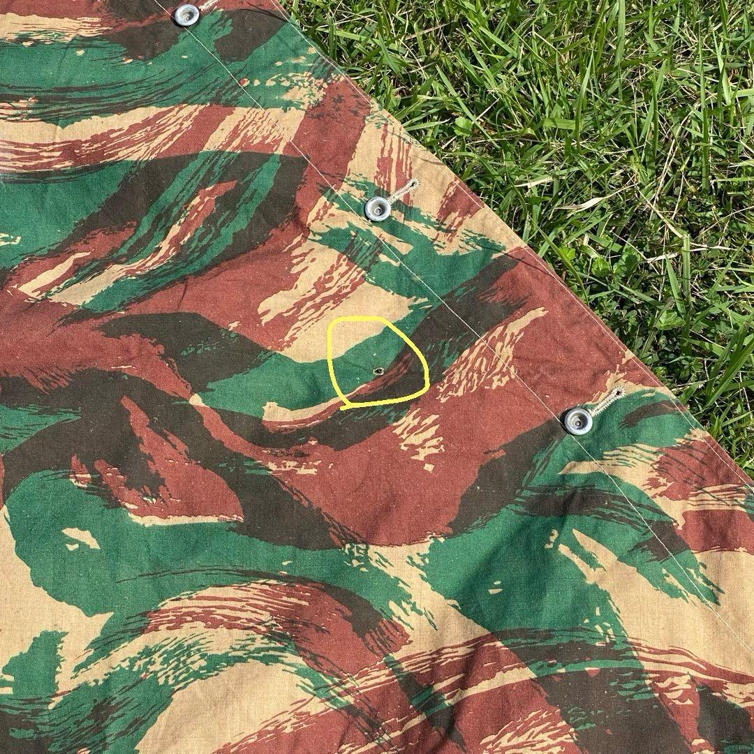 【レア】フランス軍　軍幕　M51　リザードカモ　１枚　ポンチョ　テント