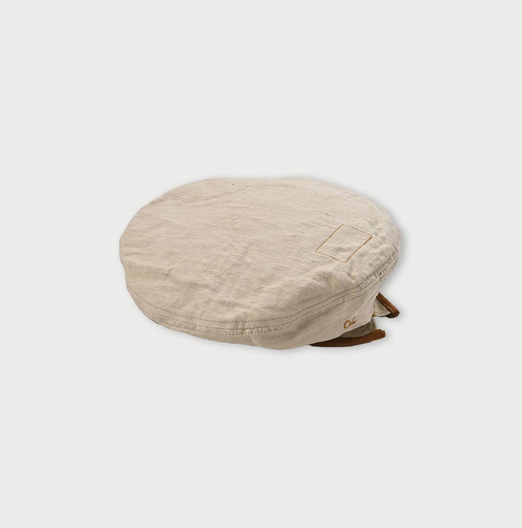 45R☆リネンヘリンボンのベレー/ナチュラルベージュ♪