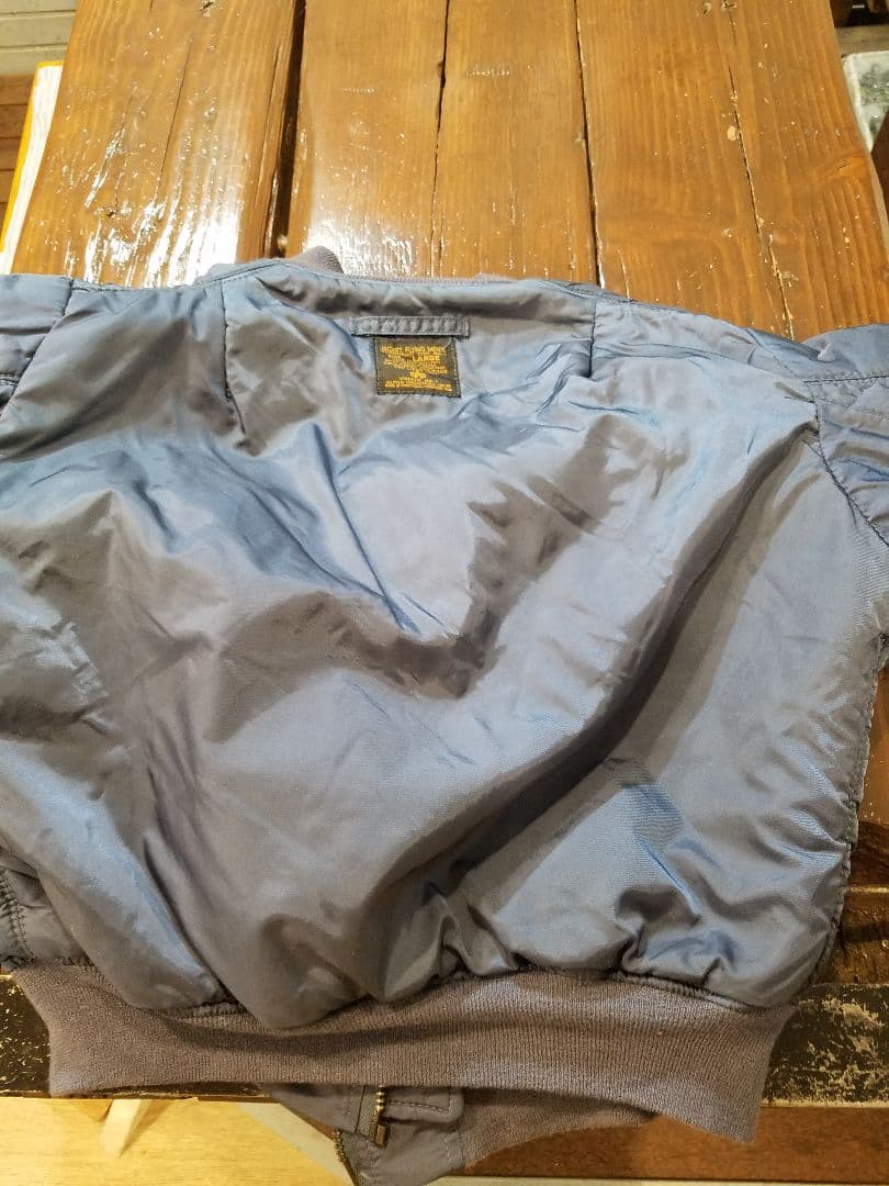 ALPHA INDUSTRIES☆90's MA-1☆ブルー☆50's復刻☆L