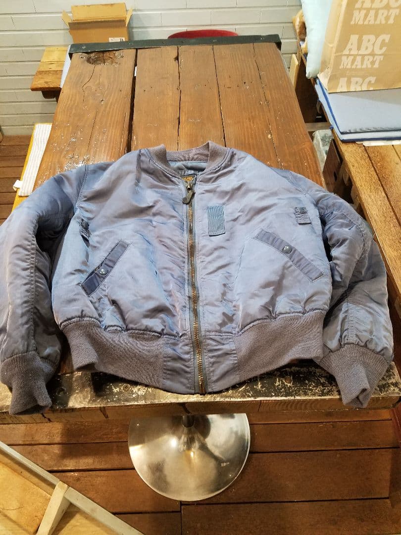 ALPHA INDUSTRIES☆90's MA-1☆ブルー☆50's復刻☆L
