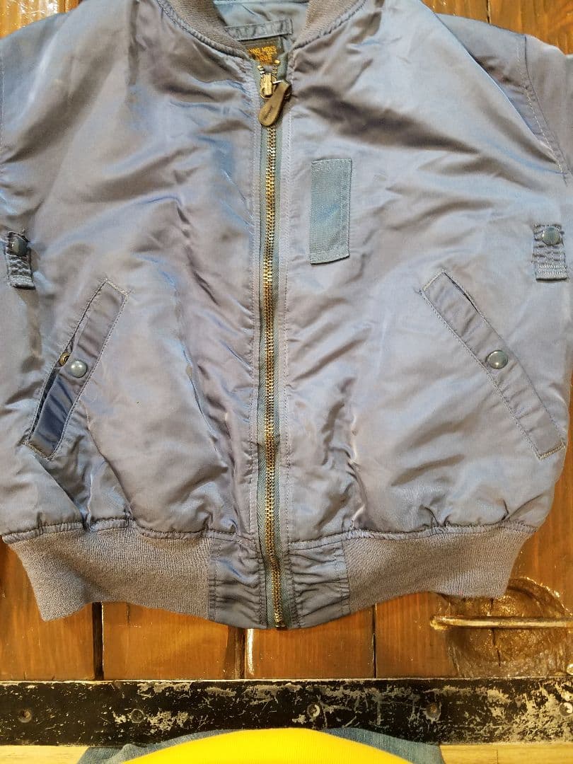 ALPHA INDUSTRIES☆90's MA-1☆ブルー☆50's復刻☆L