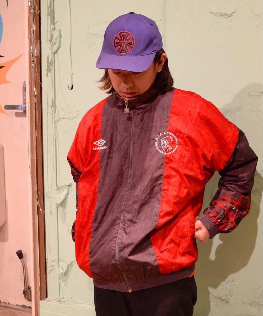 超希少！アンブロ アヤックス ナイロンジャケット M 90s 赤 菅田将暉