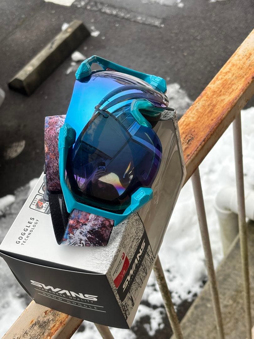 美品　スワンズ SWANS スノーボード ゴーグルC2N-MPDH-SC-PAF