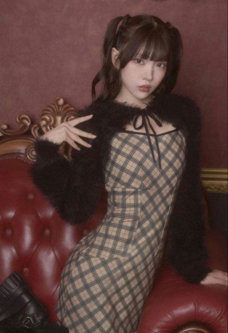 24時間以内発送‼️ミシェルマカロン チェック柄アンサンブルミニ