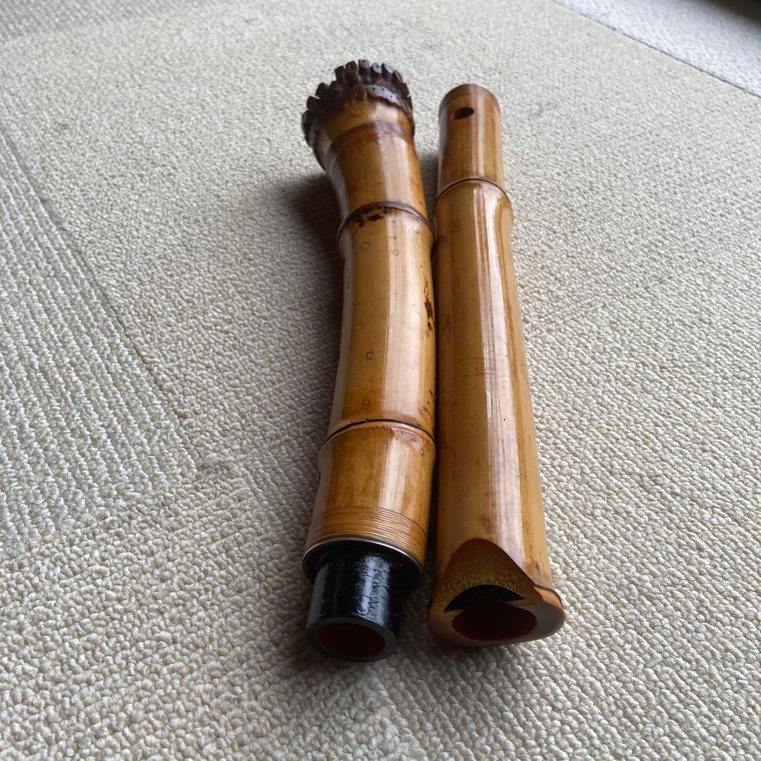 211値下げ 尺八 一尺八寸管 眞山銘ニ印