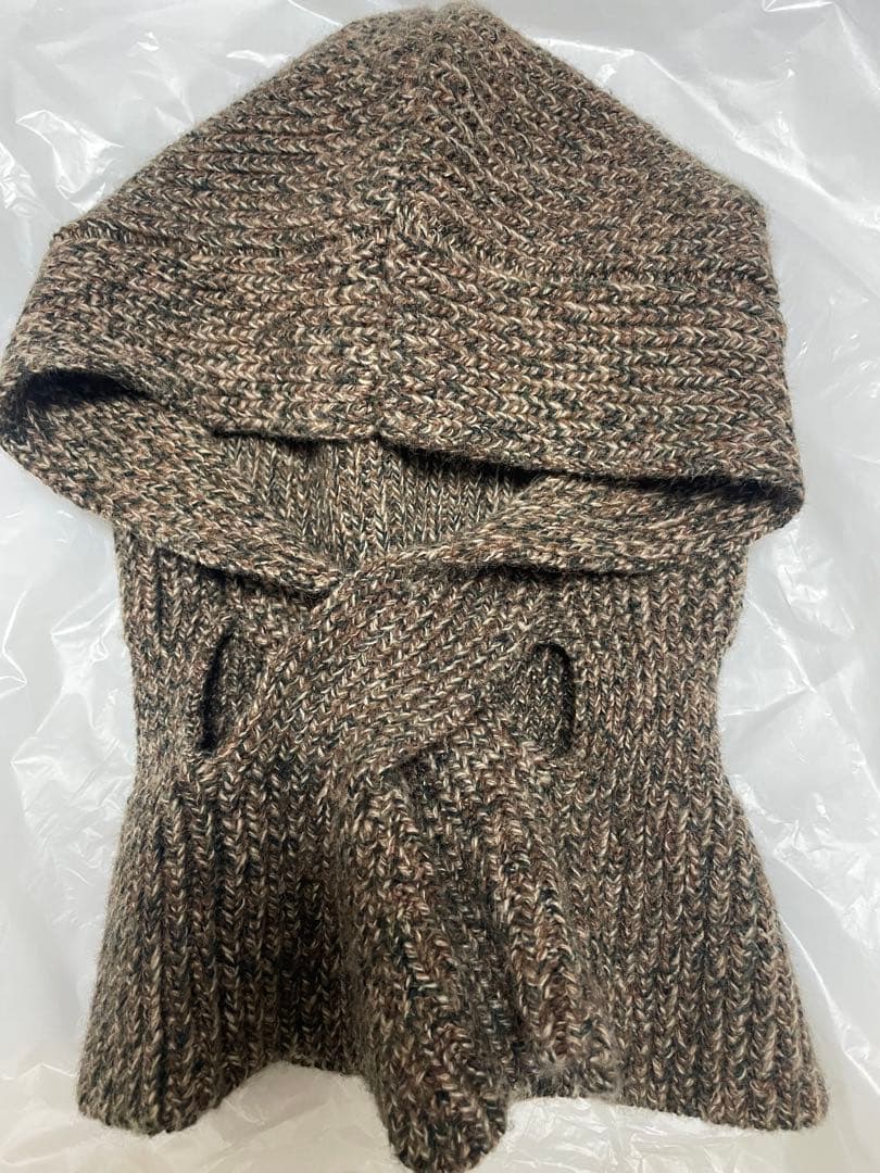 24aw NULLUS ドレープ バラクラバ メリノ ウール