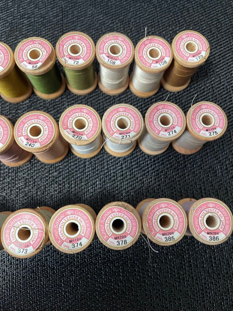 こうの早苗 カルトナージュBox　使用中の糸27個のセット