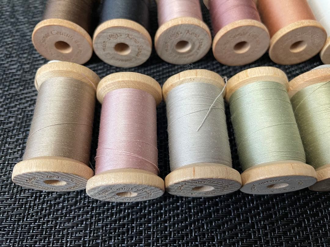 こうの早苗 カルトナージュBox　使用中の糸27個のセット