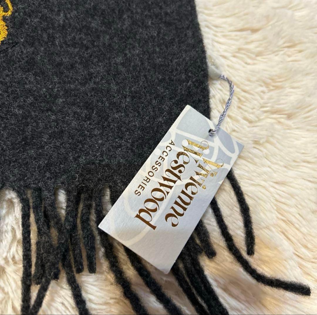 ヴィヴィアンマフラー ウール エンブレム アングロマニア オーブ