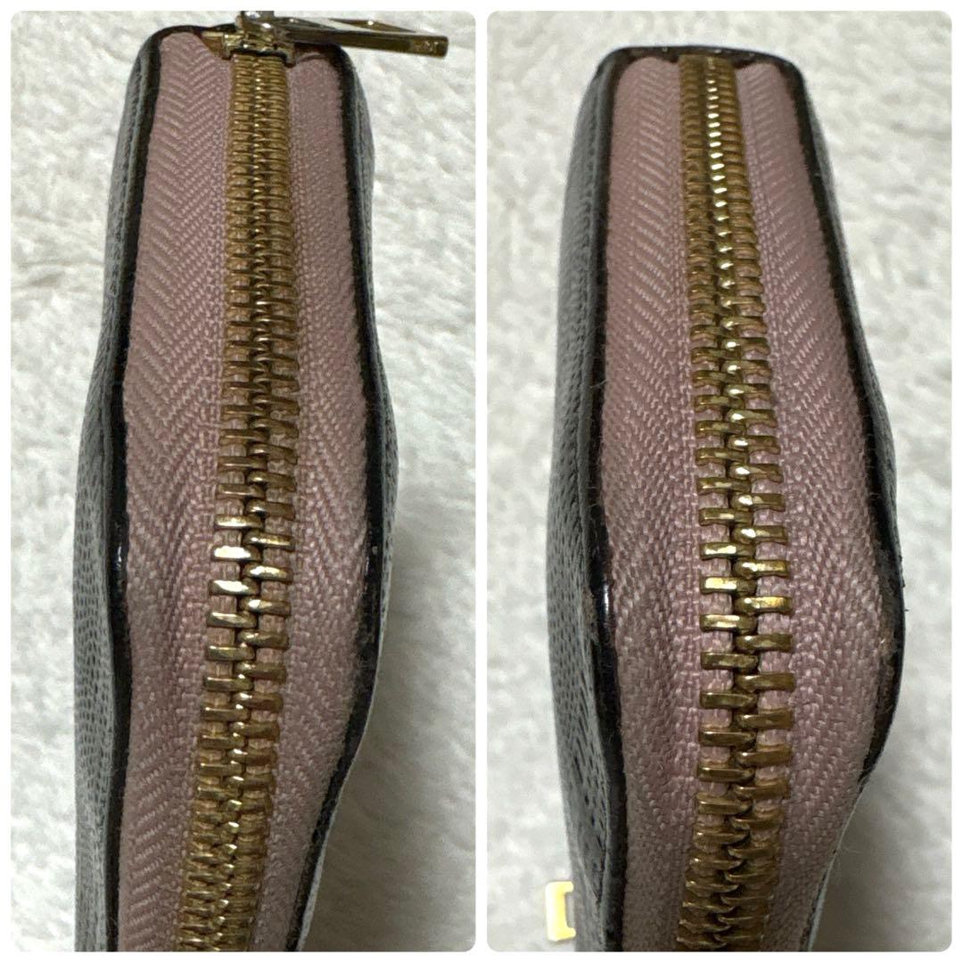 ロエベ✨長財布 リネン ラウンドファスナー/ウォレット/アナグラム