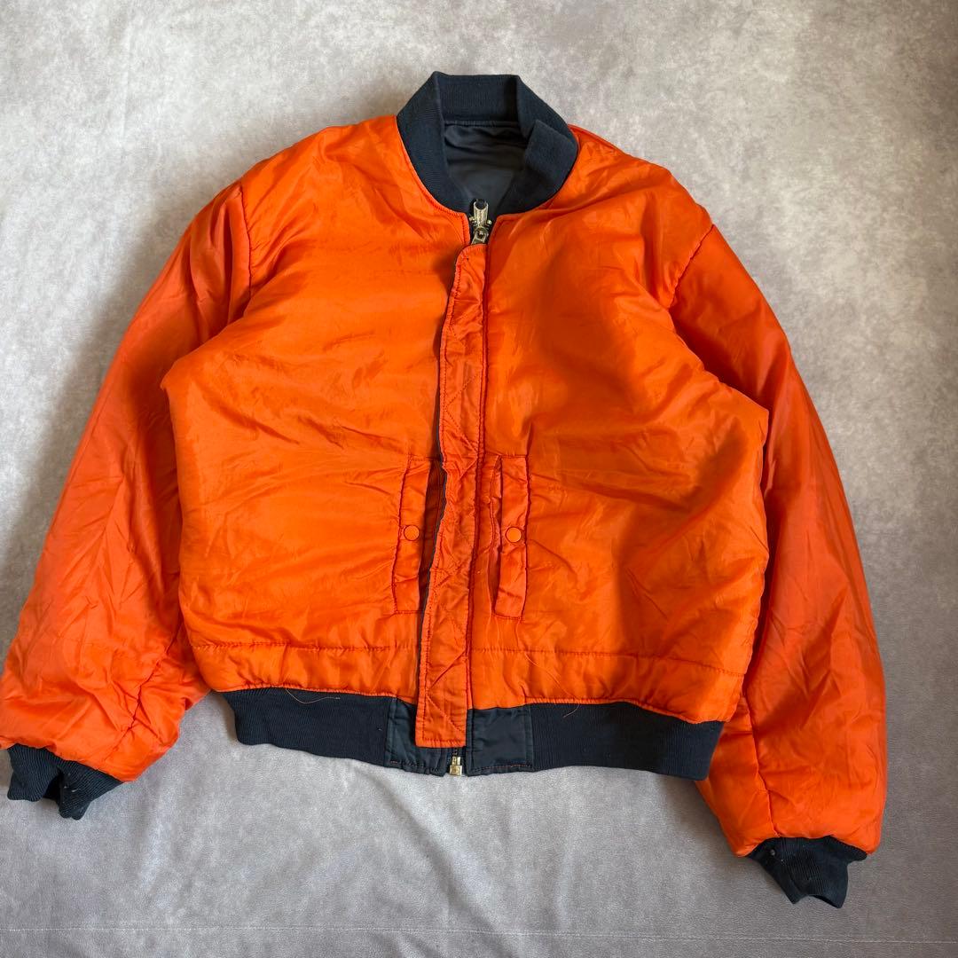 90s アルファ フライトジャケット ネイビー リバーシブル XL