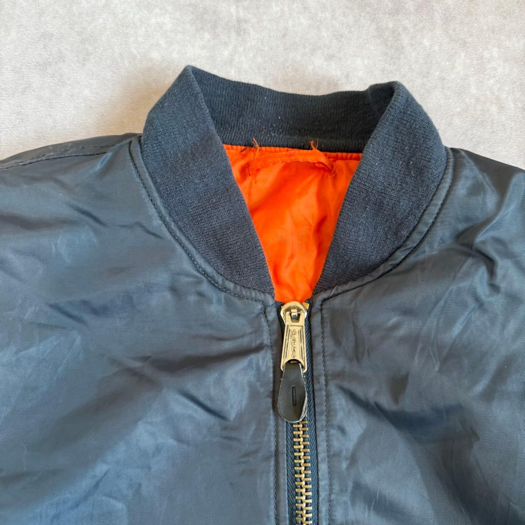 90s アルファ フライトジャケット ネイビー リバーシブル XL