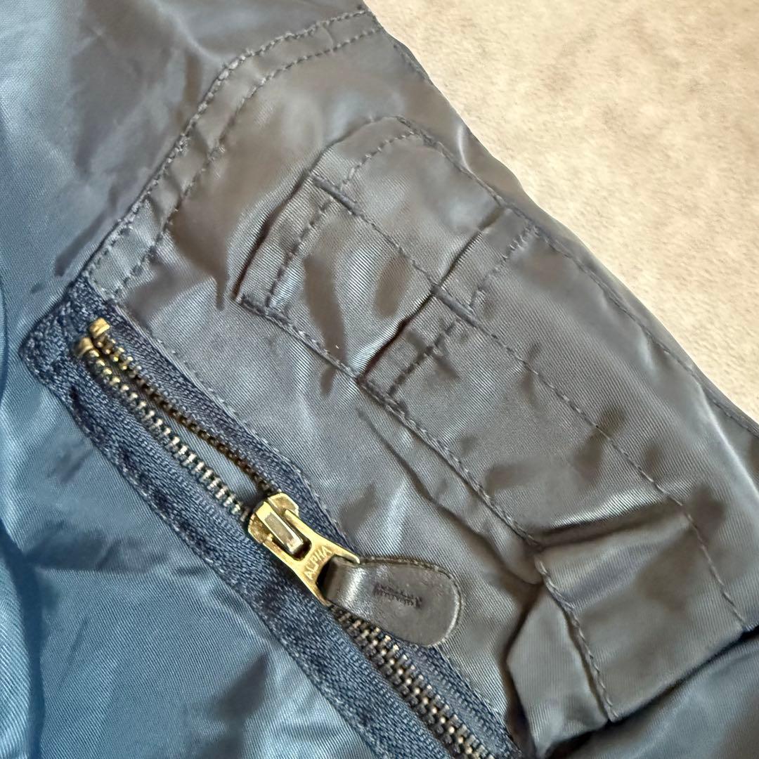 90s アルファ フライトジャケット ネイビー リバーシブル XL