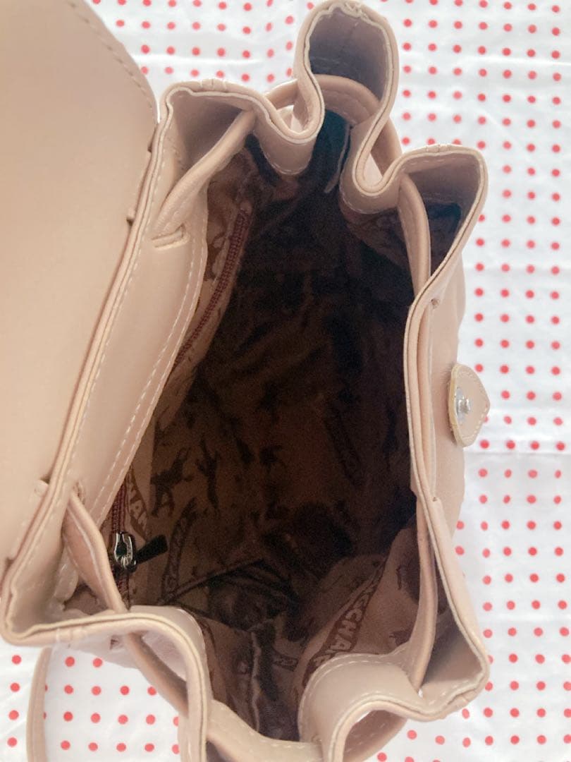 LONGCHAMP ロンシャン レザー リュック バックパック ベージュ 美品