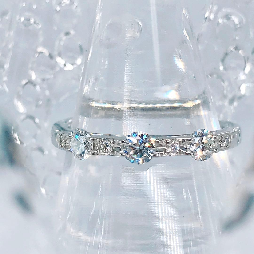 0.30ct ロイヤルアッシャー ダイヤモンドリング PT900 エタニティ