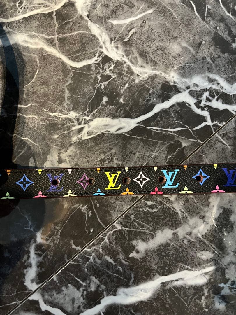 ⭐️希少 ルイヴィトン サンチュール イニシャル マルチカラー ベルト ホワイト