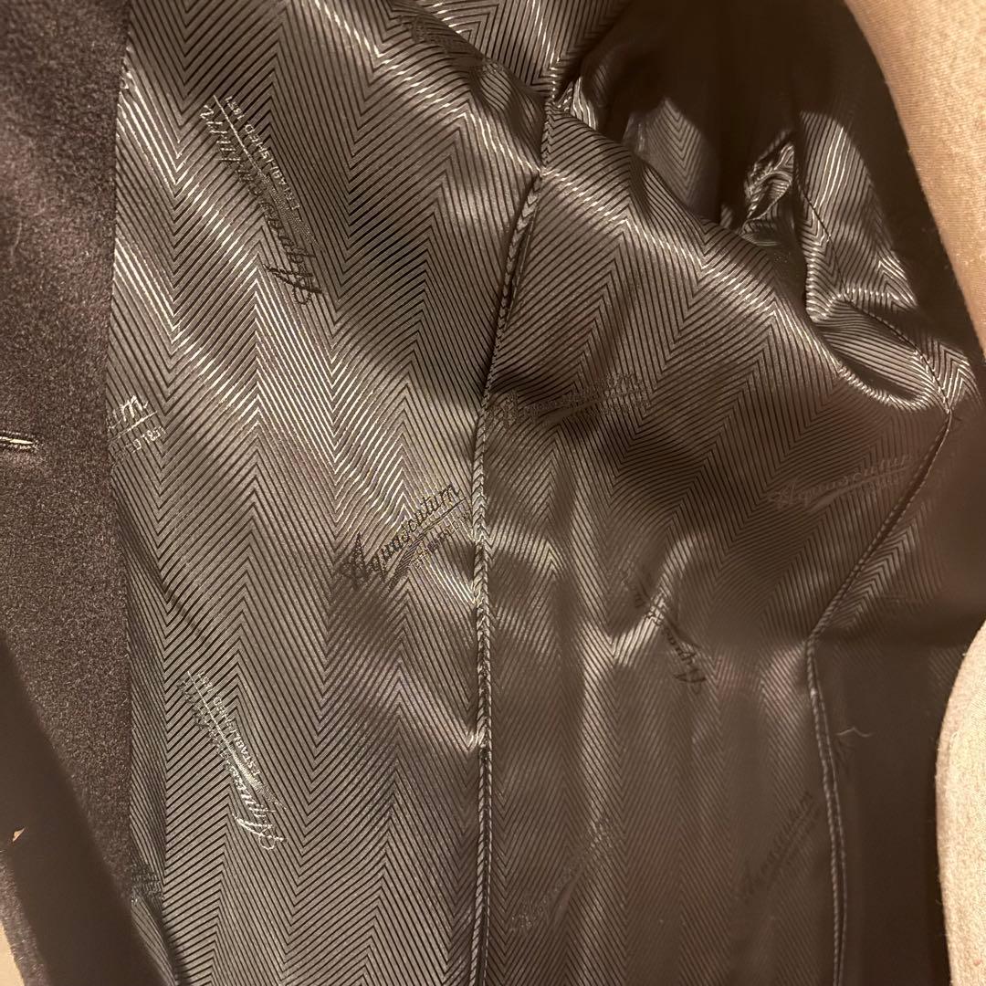 美品 アクアスキュータム カシミア100% ロングコート ブラック ステンカラー