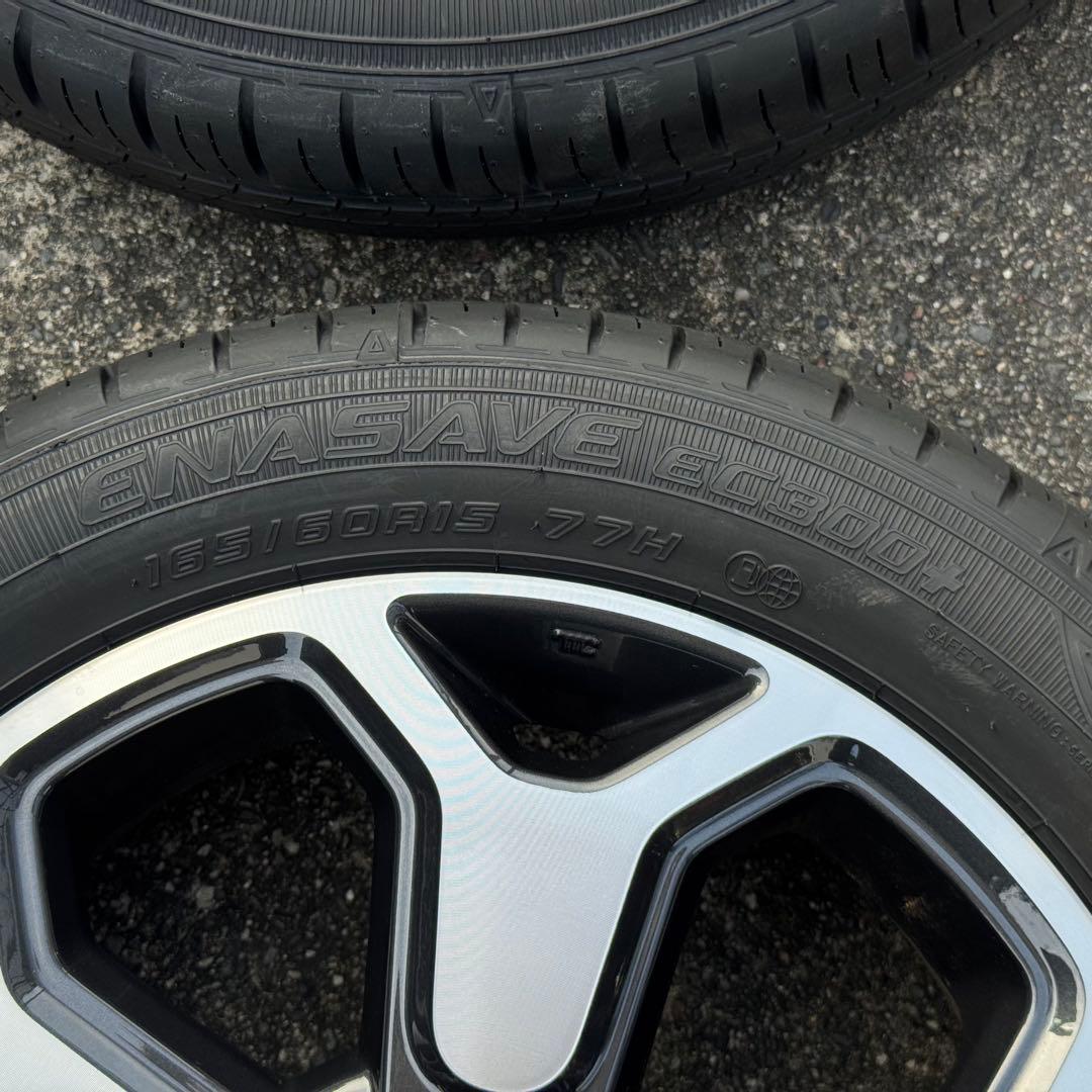 新車外し！スズキハスラー 15インチ 純正アルミホイール＆タイヤ 1台分