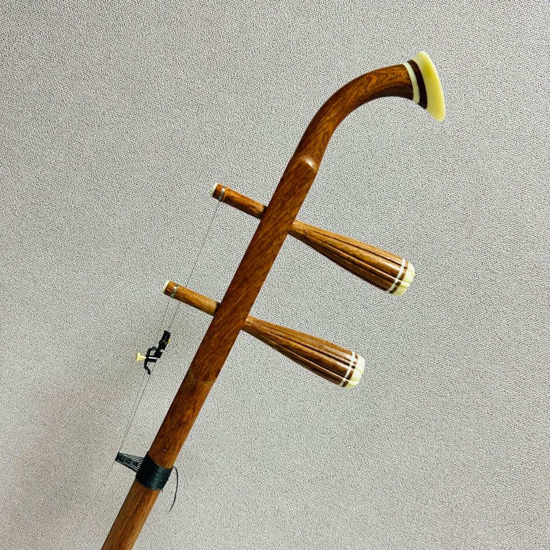 【高級品】十三堂楽器 紅木二胡 本革 ヘビ皮 中国 民族楽器 紅木
