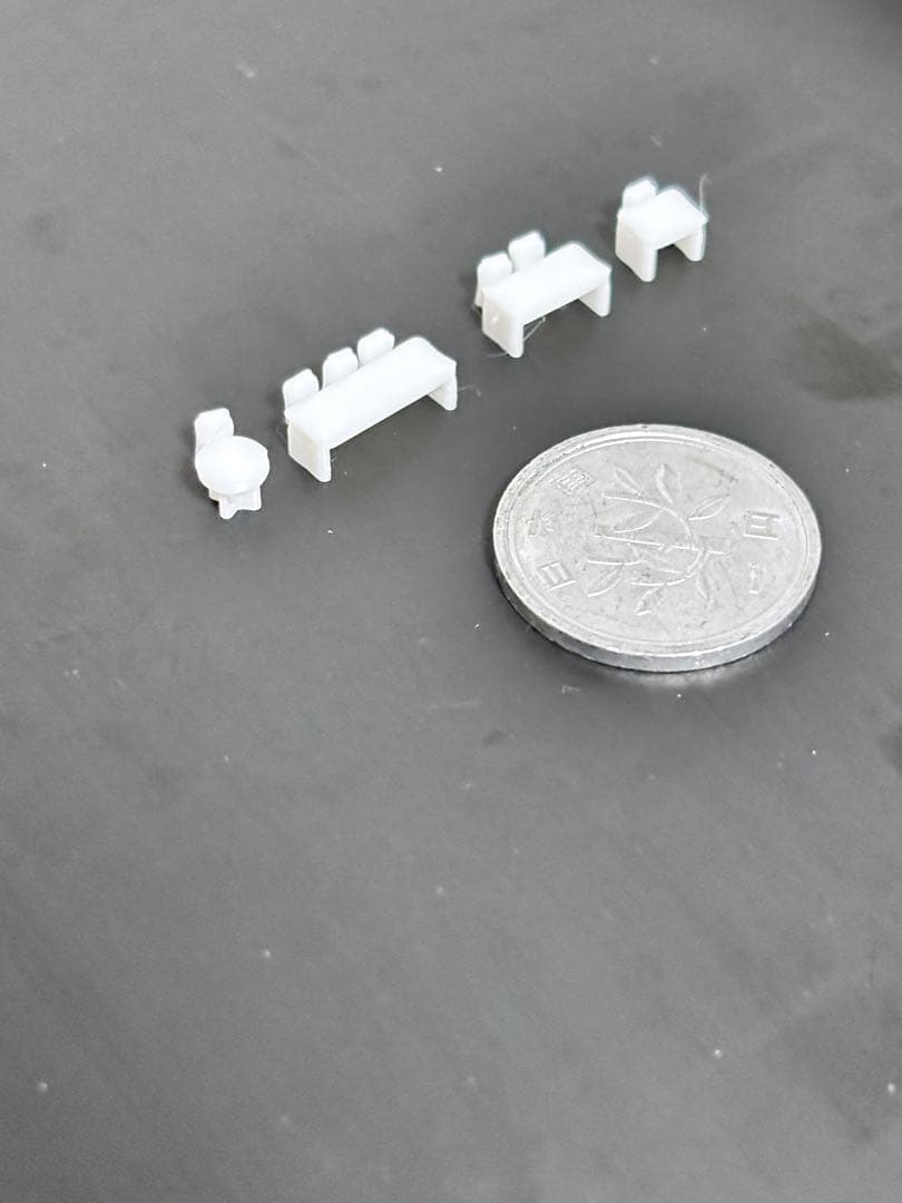 建築模型 机4種×10 椅子100脚 縮尺1/200 数量変更可