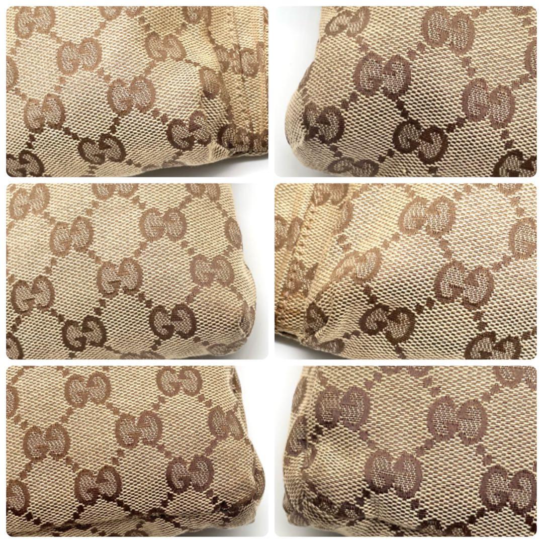 美品✨グッチ ボディバッグ GG キャンバス レザー シェリーライン