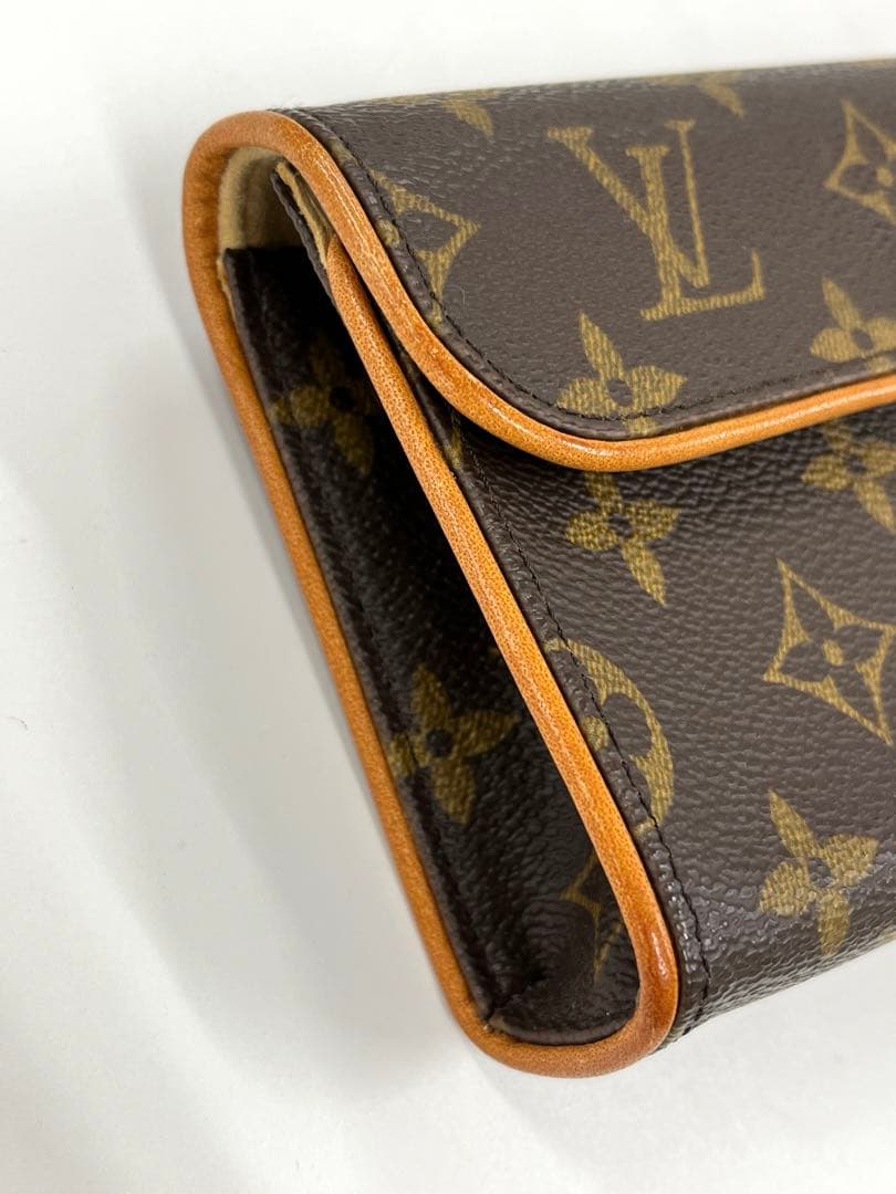 ルイヴィトン　ポシェットフロランティーヌ　ウエストバッグ　モノグラム　ブラウン