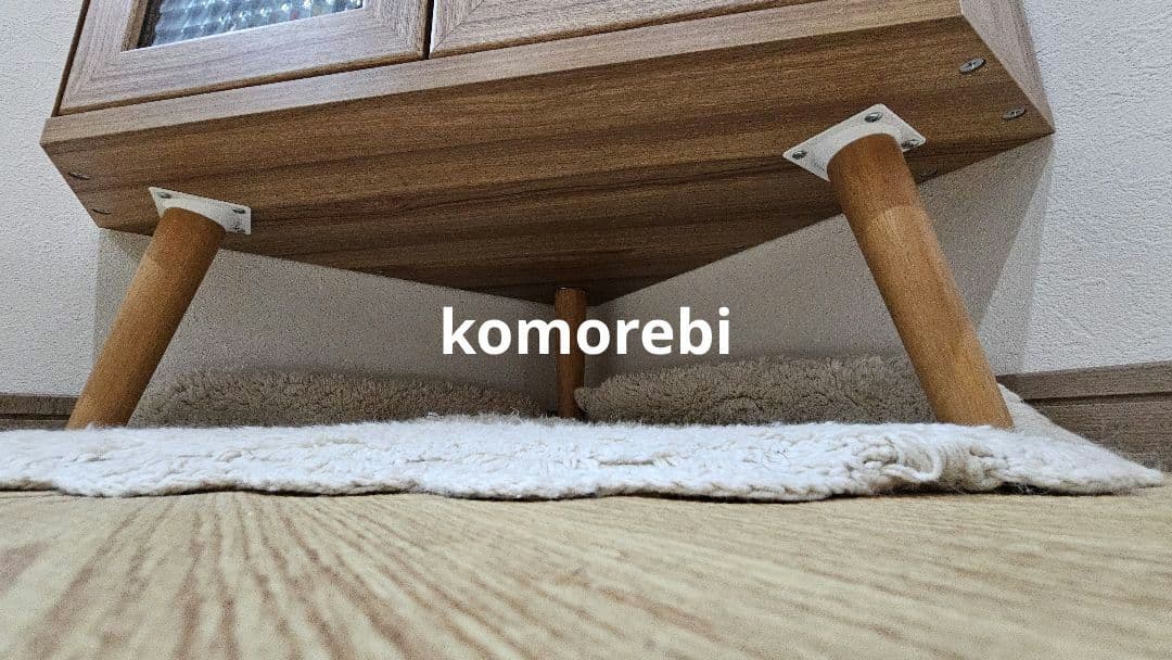 引き取り限定】コーナーキャビネット 収納棚 コーナーラック 棚の高さ