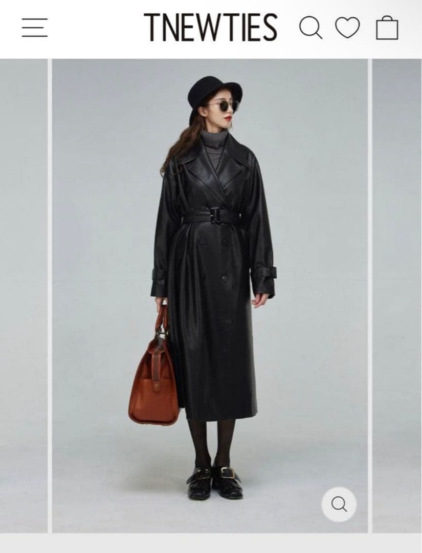 黒幕の登場 ダブルブレストフェイクレザーコート tnewties - メルカリ