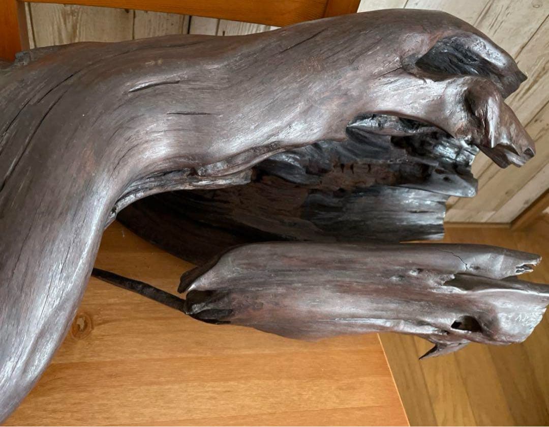 73cm 【大木 天然木 古根 オブジェ】古木 流線形