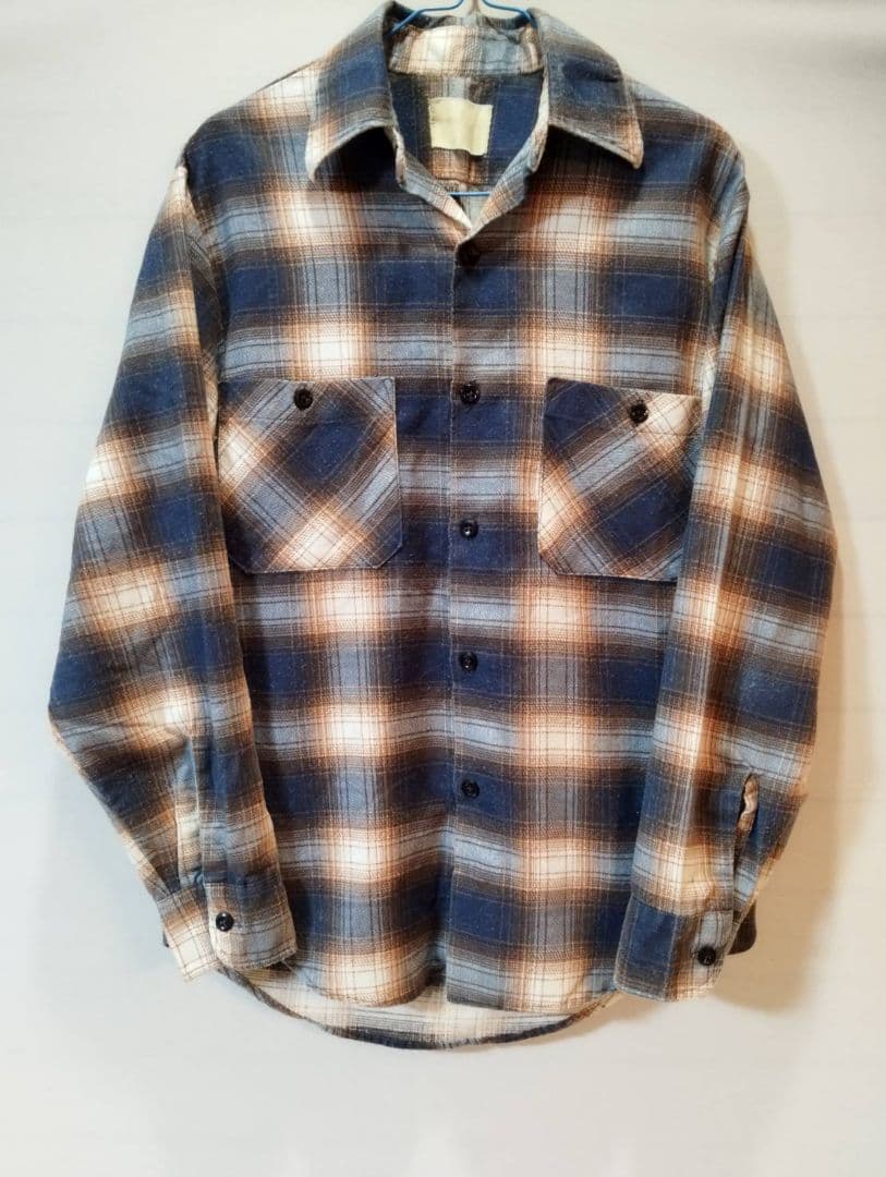 Sears オンブレチェック プリントネルシャツ カート コバーン - メルカリ